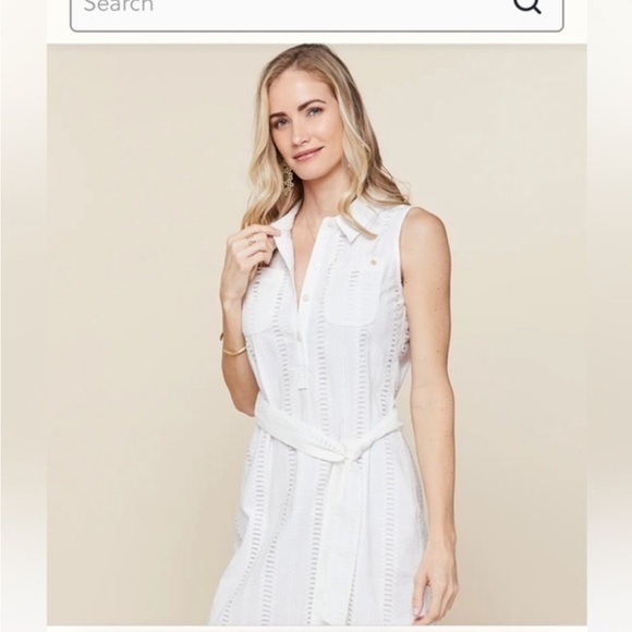 Spartina 449 Dress Eliza Eyelet White Button Down Shirt